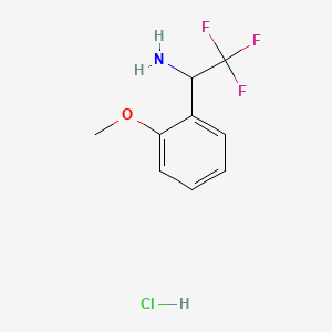 2,2,2-Trifluoro-1-(2-methoxyphenyl)ethanamine hydrochloride chemical structure (CAS 1228880-25-8)