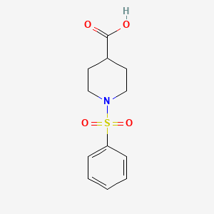 1-(Phenylsulfonyl)piperidine-4-carboxylic acid chemical structure (CAS 122891-92-3)