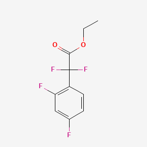Ethyl 2-(2,4-difluorophenyl)-2,2-difluoroacetate chemical structure (CAS 1228957-05-8)