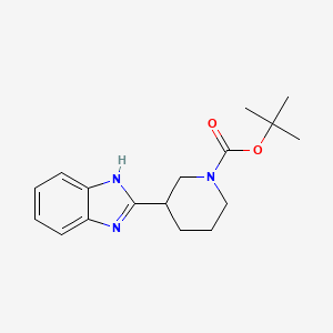tert-Butyl 3-(1H-benzo[d]imidazol-2-yl)piperidine-1-carboxylate chemical structure (CAS 1229000-10-5)
