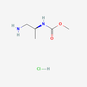 (S)-Methyl (1-aminopropan-2-yl)carbamate hydrochloride chemical structure (CAS 1229025-32-4)