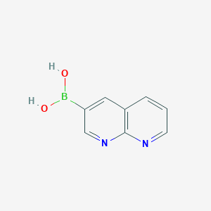 (1,8-Naphthyridin-3-yl)boronic acid chemical structure (CAS 1229042-02-7)