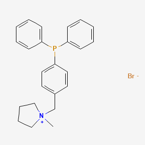 1-(4-(Diphenylphosphino)benzyl)-1-methylpyrrolidin-1-ium bromide chemical structure (CAS 1229444-44-3)