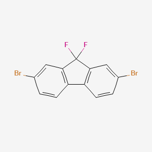 2,7-Dibromo-9,9-difluoro-9H-fluorene chemical structure (CAS 1229603-71-7)