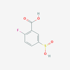 2-Fluoro-5-sulfinobenzoic acid chemical structure (CAS 1229627-84-2)