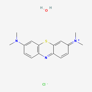 3,7-Bis(dimethylamino)phenothiazin-5-ium chloride xhydrate chemical structure (CAS 122965-43-9)