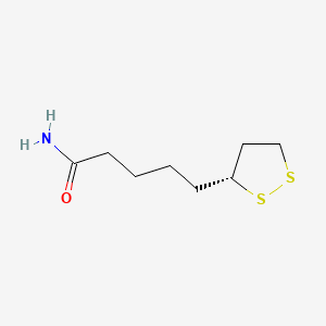 (R)-5-(1,2-Dithiolan-3-yl)pentanamide chemical structure (CAS 122999-10-4)