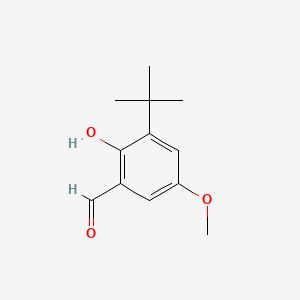 3-(tert-Butyl)-2-hydroxy-5-methoxybenzaldehyde chemical structure (CAS 123013-13-8)