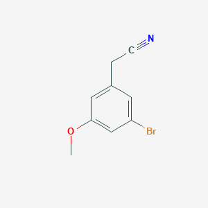 2-(3-Bromo-5-methoxyphenyl)acetonitrile chemical structure (CAS 123018-27-9)