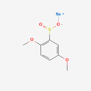 Sodium 2,5-dimethoxybenzene-1-sulfinate chemical structure (CAS 123065-23-6)