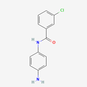 N-(4-Aminophenyl)-3-chlorobenzamide chemical structure (CAS 123098-38-4)