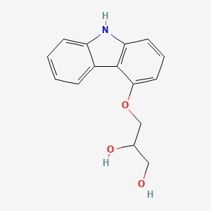 3-((9H-Carbazol-4-yl)oxy)propane-1,2-diol chemical structure (CAS 123119-89-1)