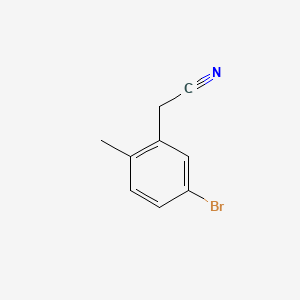 2-(5-Bromo-2-methylphenyl)acetonitrile chemical structure (CAS 1231244-85-1)
