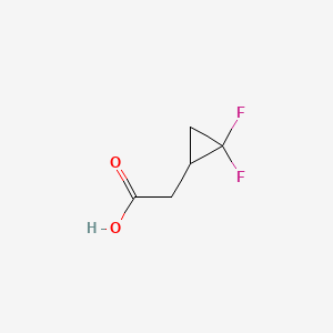 2-(2,2-Difluorocyclopropyl)acetic acid chemical structure (CAS 123131-67-9)