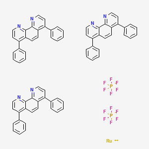 Tris(4,7-diphenyl-1,10-phenanthroline)ruthenium(II) bis(hexafluorophosphate) complex chemical structure (CAS 123148-15-2)