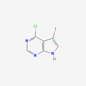 4-Chloro-5-iodo-7H-pyrrolo[2,3-d]pyrimidine chemical structure (CAS 123148-78-7)