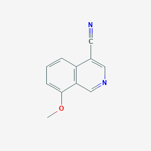 8-Methoxyisoquinoline-4-carbonitrile chemical structure (CAS 1231761-42-4)