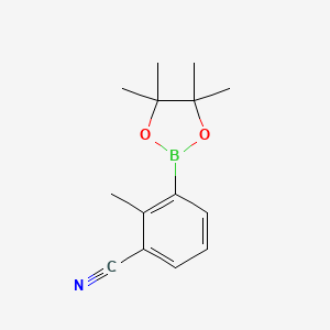 2-Methyl-3-(4,4,5,5-tetramethyl-1,3,2-dioxaborolan-2-yl)benzonitrile chemical structure (CAS 1231892-37-7)