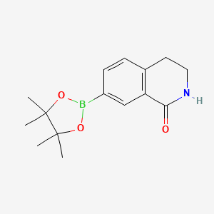 7-(4,4,5,5-Tetramethyl-1,3,2-dioxaborolan-2-yl)-3,4-dihydroisoquinolin-1(2H)-one chemical structure (CAS 1231892-74-2)
