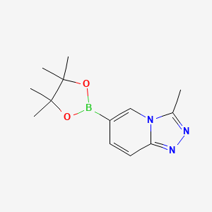 3-Methyl-6-(4,4,5,5-tetramethyl-1,3,2-dioxaborolan-2-yl)-[1,2,4]triazolo[4,3-a]pyridine chemical structure (CAS 1231934-47-6)