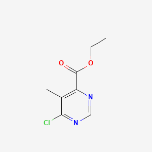 Ethyl 6-chloro-5-methylpyrimidine-4-carboxylate chemical structure (CAS 1232059-52-7)