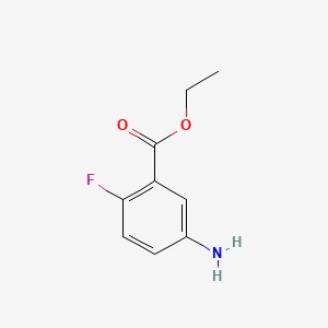Ethyl 5-amino-2-fluorobenzoate chemical structure (CAS 123207-39-6)