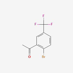 1-(2-Bromo-5-(trifluoromethyl)phenyl)ethanone chemical structure (CAS 1232407-41-8)