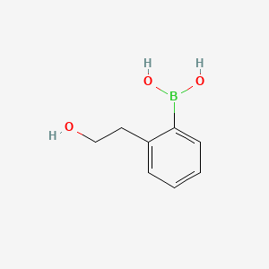 (2-(2-Hydroxyethyl)phenyl)boronic acid chemical structure (CAS 1232424-23-5)