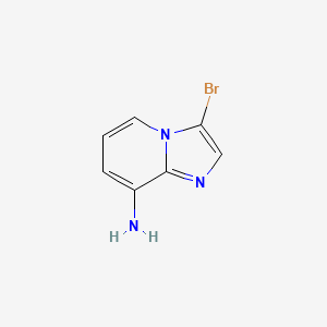3-Bromoimidazo[1,2-a]pyridin-8-amine chemical structure (CAS 1232431-81-0)