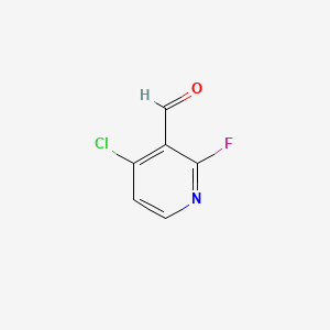 4-Chloro-2-fluoronicotinaldehyde chemical structure (CAS 1232432-20-0)