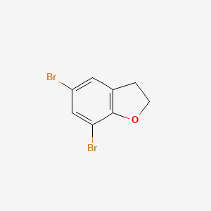 5,7-Dibromo-2,3-dihydrobenzofuran chemical structure (CAS 123266-59-1)