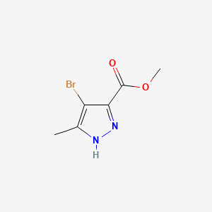 Methyl 4-bromo-5-methyl-1H-pyrazole-3-carboxylate chemical structure (CAS 1232838-31-1)