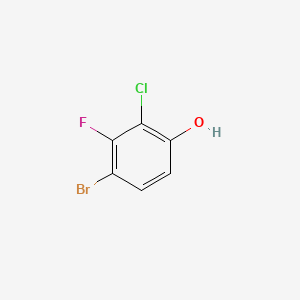 4-Bromo-2-chloro-3-fluorophenol chemical structure (CAS 1233026-52-2)