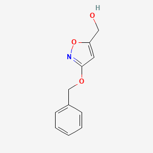 (3-(Benzyloxy)isoxazol-5-yl)methanol chemical structure (CAS 123320-44-5)