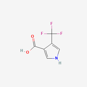 4-(Trifluoromethyl)-1H-pyrrole-3-carboxylic acid chemical structure (CAS 123324-24-3)