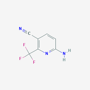6-Amino-2-(trifluoromethyl)pyridine-3-carbonitrile chemical structure (CAS 1233243-98-5)