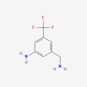3-(Aminomethyl)-5-(trifluoromethyl)aniline chemical structure (CAS 1233324-80-5)