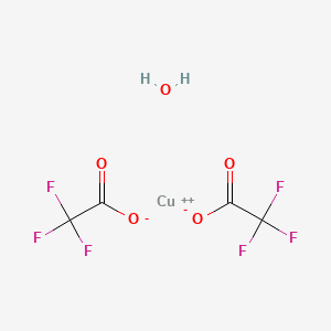 Copper(II) 2,2,2-trifluoroacetate hydrate chemical structure (CAS 123333-88-0)