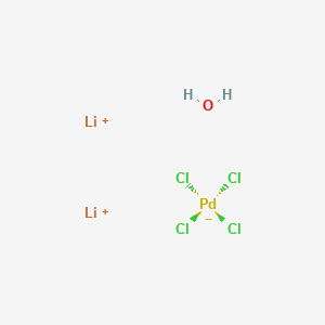 Lithiumtetrachloropalladate(II) xhydrate chemical structure (CAS 123334-21-4)