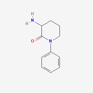 3-Amino-1-phenylpiperidin-2-one chemical structure (CAS 1233344-51-8)