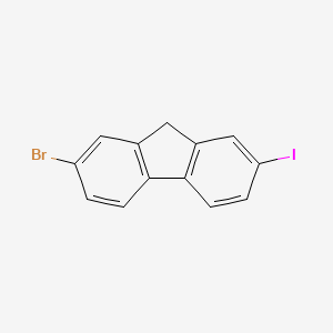 2-Bromo-7-iodo-9H-fluorene chemical structure (CAS 123348-27-6)