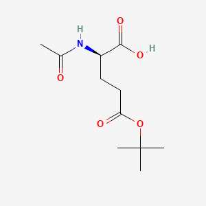 (R)-2-Acetamido-5-(tert-butoxy)-5-oxopentanoic acid chemical structure (CAS 1233495-04-9)