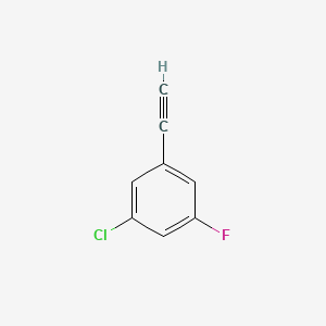 1-Chloro-3-ethynyl-5-fluorobenzene chemical structure (CAS 1233506-04-1)