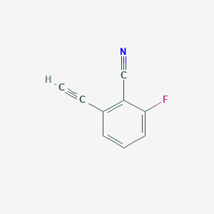 2-Ethynyl-6-fluorobenzonitrile chemical structure (CAS 1233509-91-5)