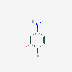 4-Bromo-3-fluoro-N-methylaniline chemical structure (CAS 1233513-02-4)