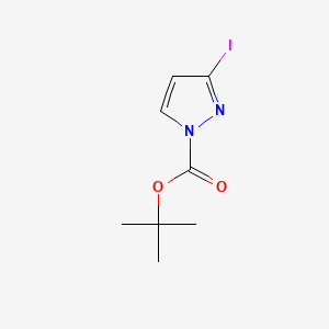 tert-Butyl 3-iodo-1H-pyrazole-1-carboxylate chemical structure (CAS 1233513-13-7)