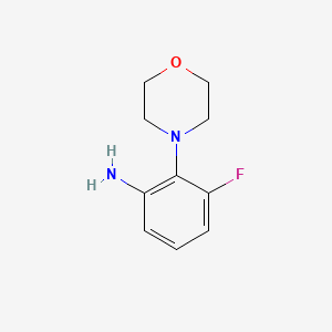 3-Fluoro-2-morpholinoaniline chemical structure (CAS 1233952-34-5)
