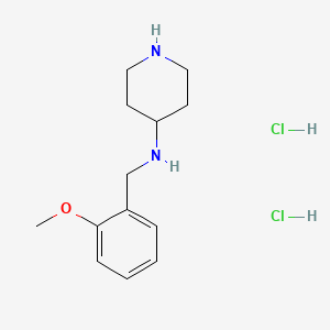 N-(2-Methoxybenzyl)piperidine-4-amine dihydrochloride chemical structure (CAS 1233953-07-5)