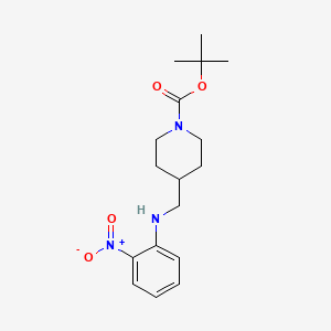 tert-Butyl 4-(((2-nitrophenyl)amino)methyl)piperidine-1-carboxylate chemical structure (CAS 1233953-16-6)