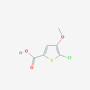 5-Chloro-4-methoxythiophene-2-carboxylic acid chemical structure (CAS 123418-47-3)
